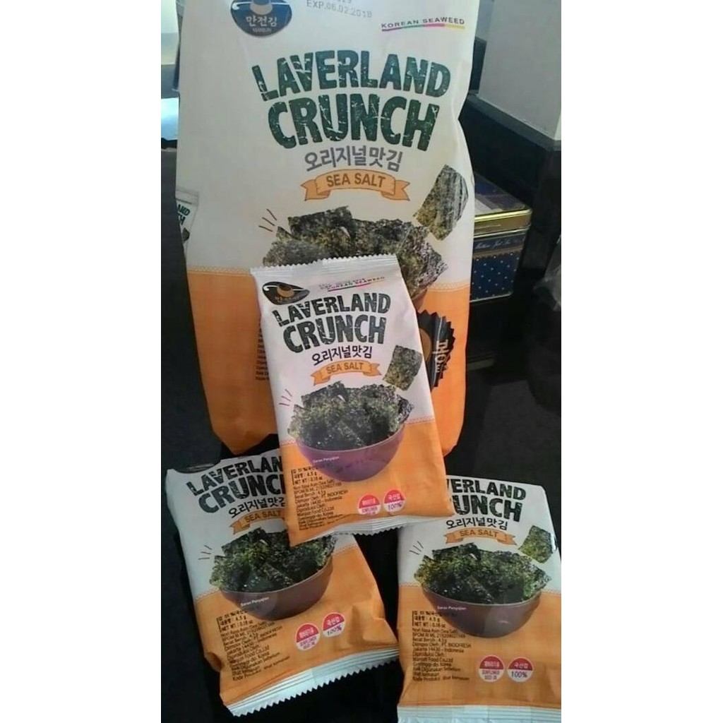 

JB Laverland seaweed korea by manjun/ rumput laut snack sea salt None