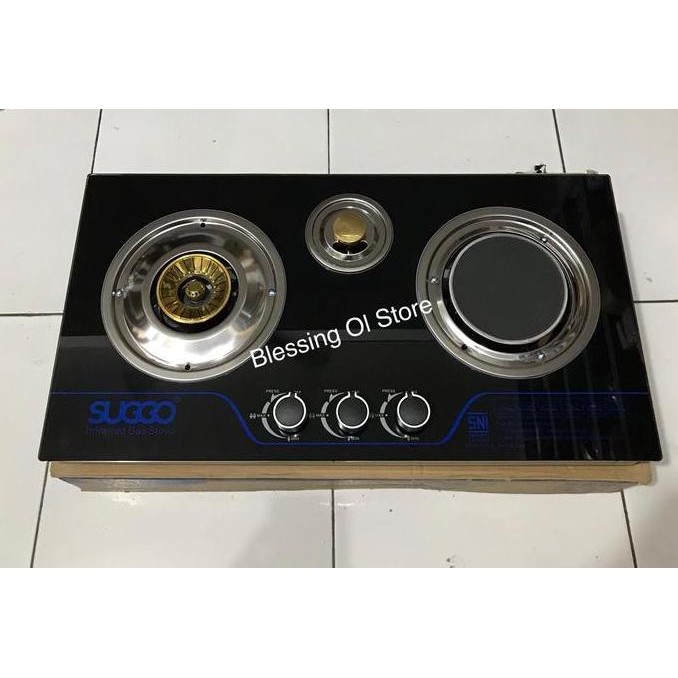 Kompor gas 3 Tungku Suggo Sg-301 / Kompor gas 3in1 / Kompor LKL 3in1