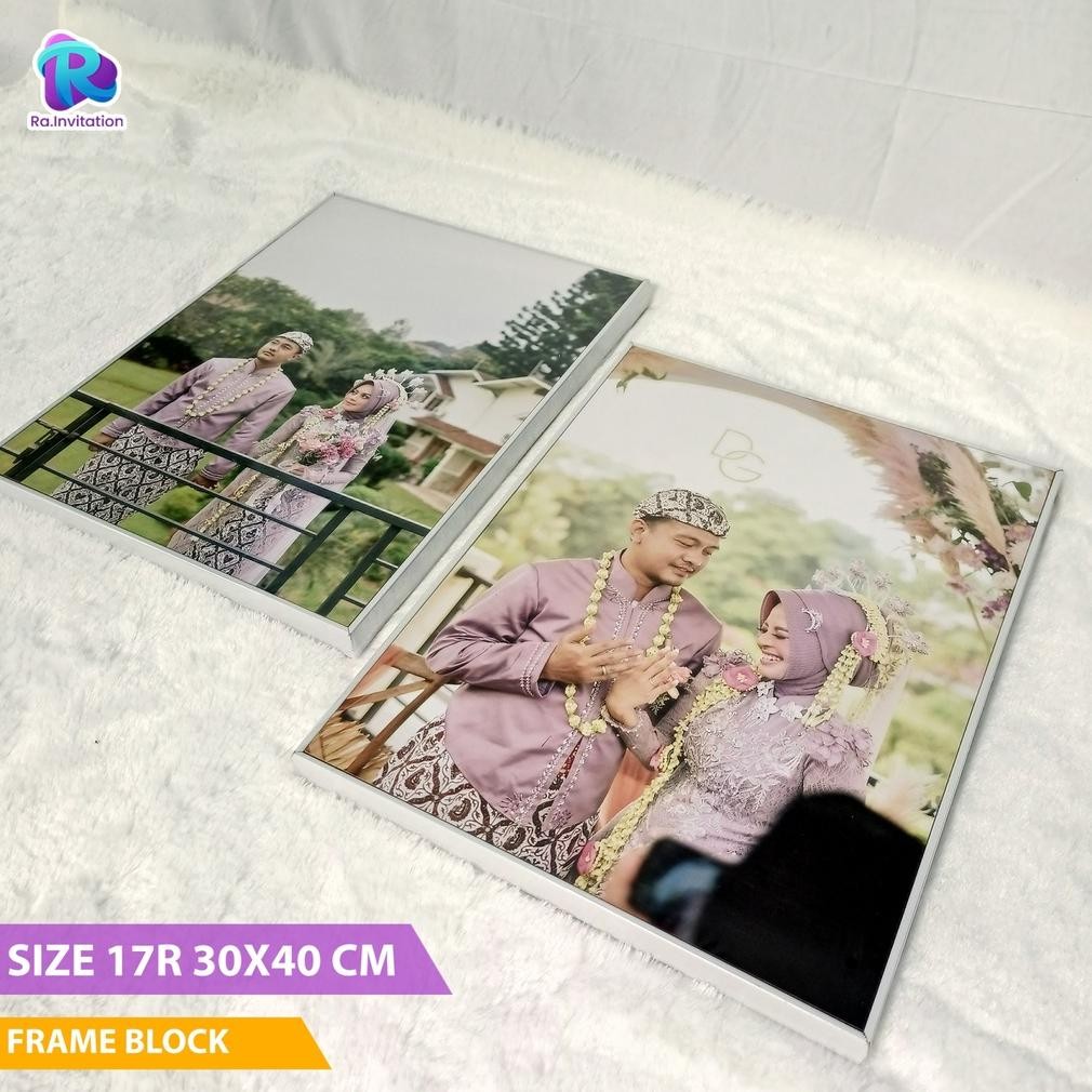 CETAK FOTO BINGKAI 12R 30X45 CM (LEBIH BESAR)  LAMINASI FRAME FOTO BLOCK - FOTO BLOCK Nugi