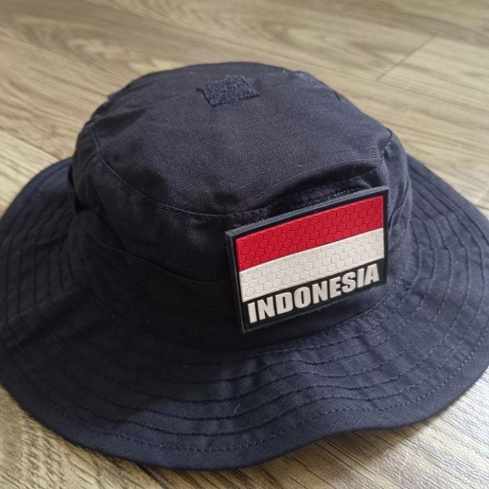 Topi Rimba Hitam Tactical Topi Rimba Tactical