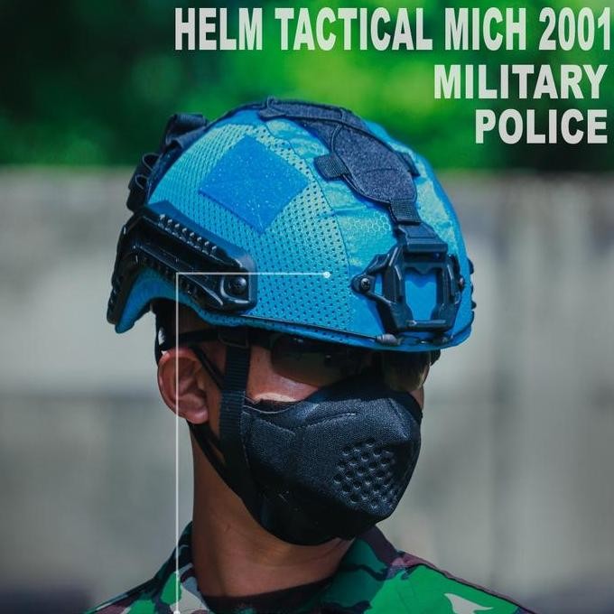 Terlaris Helm Tactical Mich 2001 Cover Biru Un Lebanon