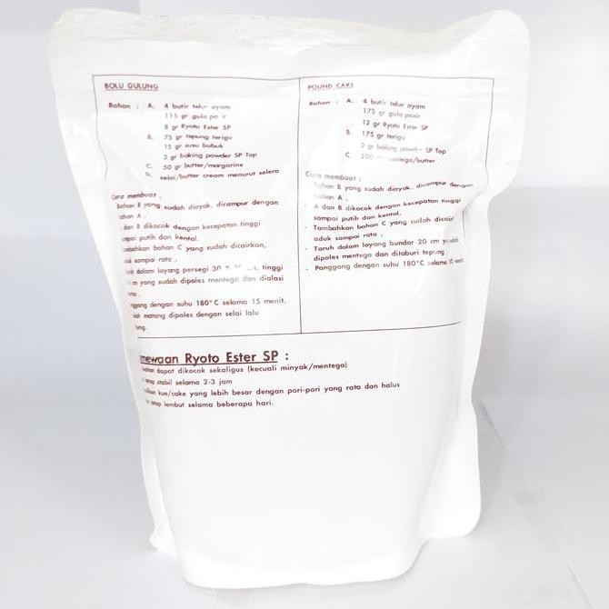 

Ryoto Ester Sp Pengemulsi Kue 1 Kg