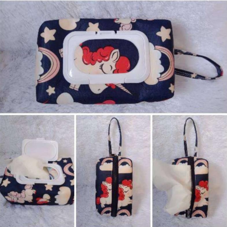 Tempat Tisu 2 in 1 / Wet Tissue Pouch Tisu Basah Dan Kering Nugi