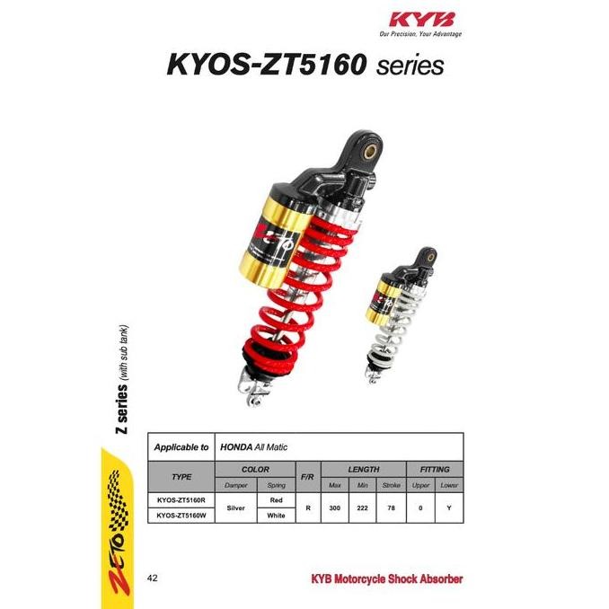 SHOCKBREAKER , SHOCK BELAKANG KYB ZETO TABUNG SUBTANK MOTOR HONDA VARIO SCOOPY BEAT SPACY KAYABA ZET
