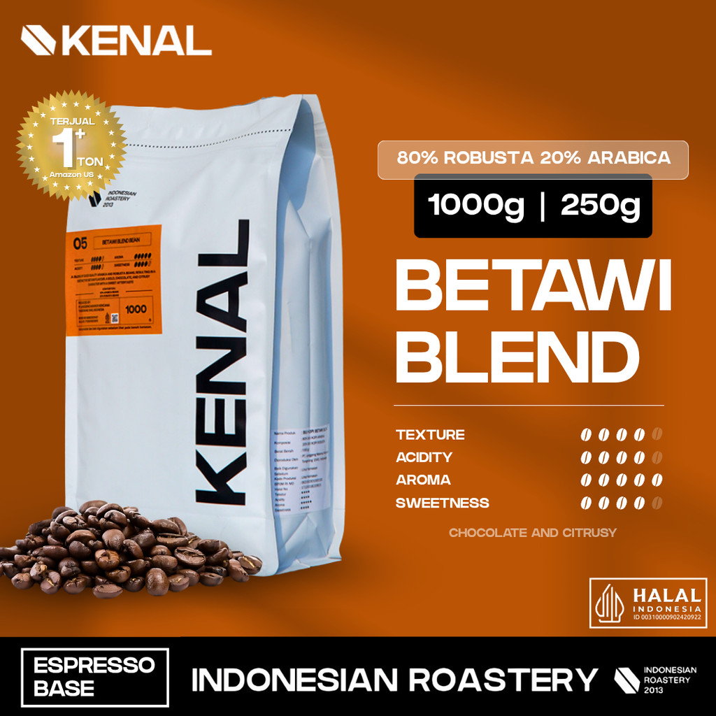 

Kenal Coffee Betawi Blend Espresso Kopi Indonesia 80% Arabika 20% Robusta