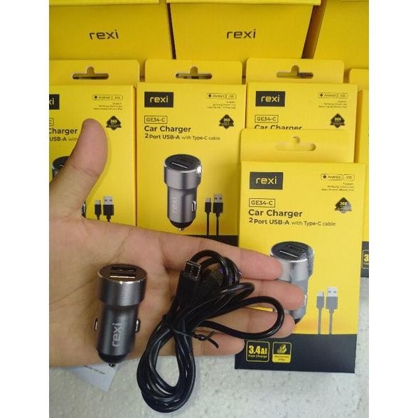 CAR CHARGER REXI GE34-C/GD30-C Fast Charging 3.A AST Nugi