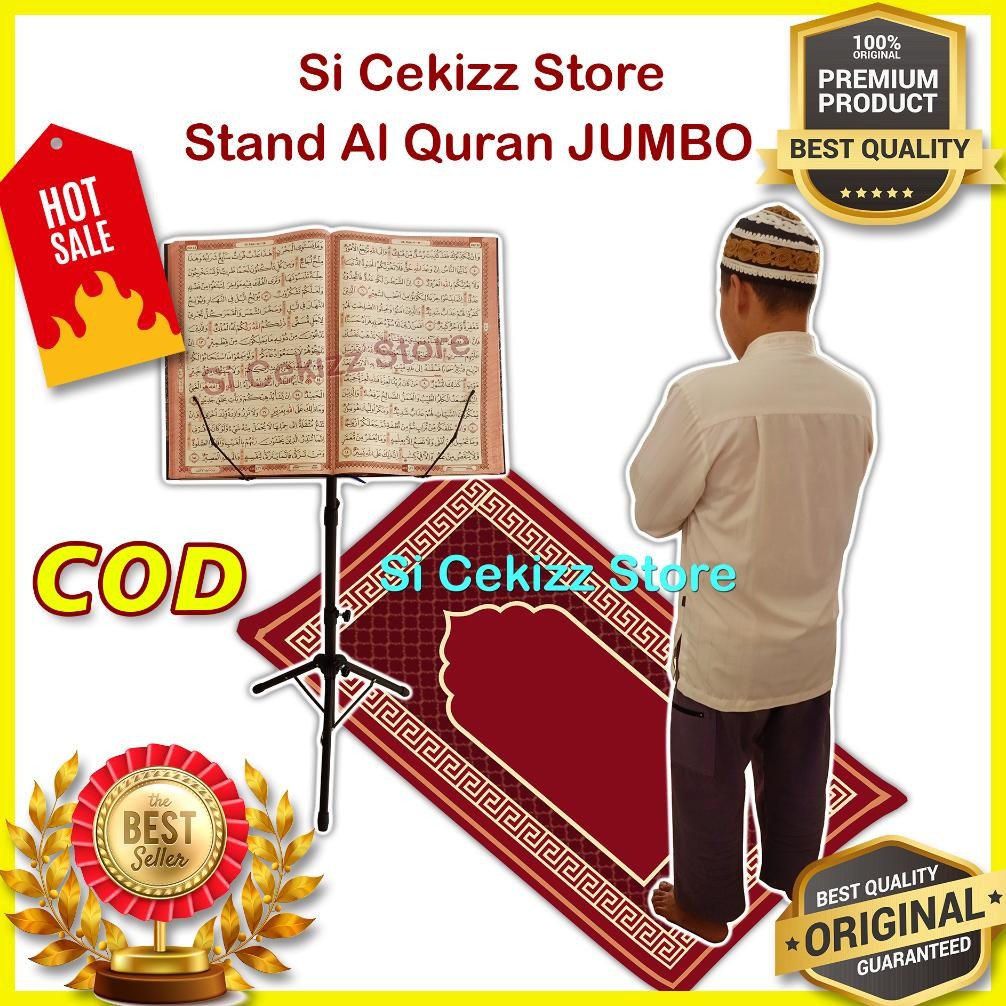 STAND MUSHAF AL QURAN JUMBO DUDUKAN BESI AL QURAN LANSIA UNTUK MUSHAF KABIR - ORI PREMIUM Nugi
