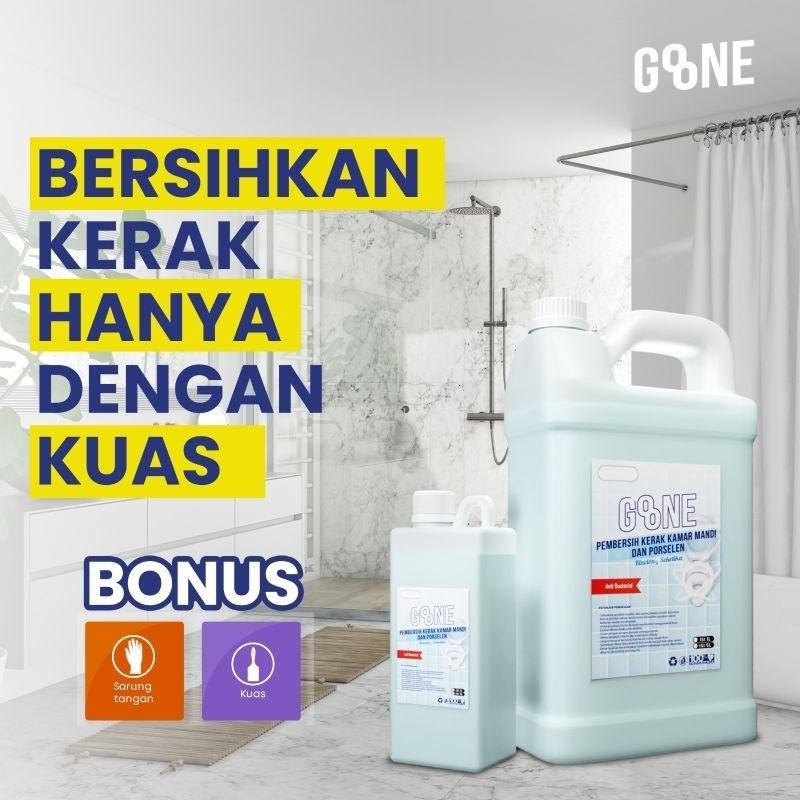 Pembersih Toilet Kerak Kamar Mandi Porselen 1 Liter Go-One