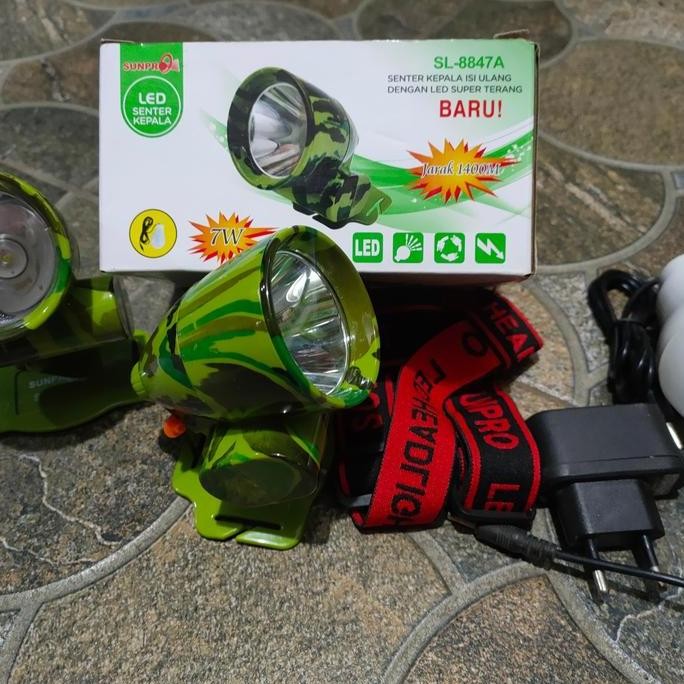 Sunpro Army. Senter Kepala