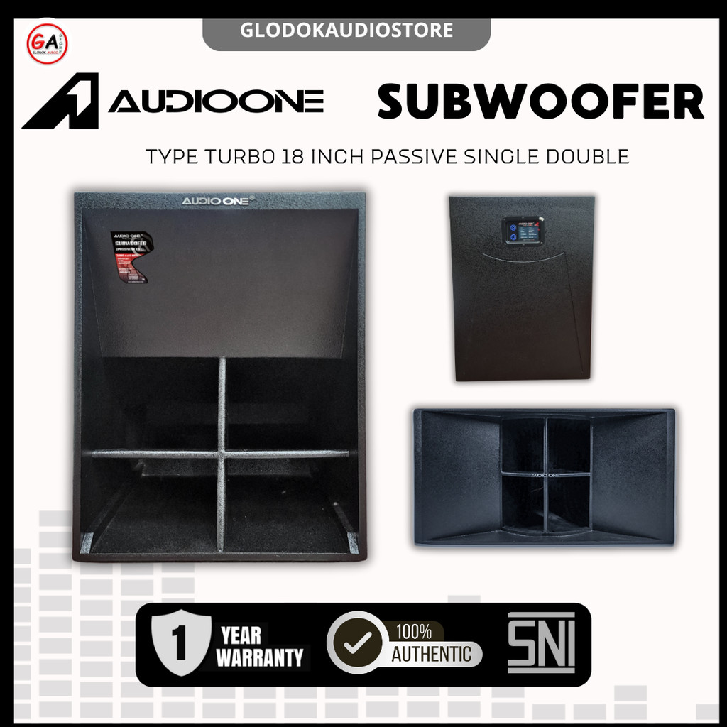 Subwoofer 18 Inch Pasif Turbo 118 Speaker AUDIO ONE Full Bass Sound System Lapangan  | GA
