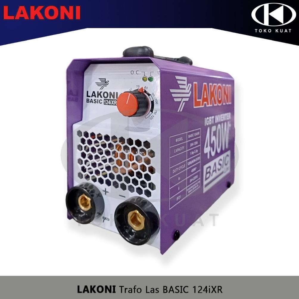 Terlaris Trafo Las 450Watt+ Lakoni Basic 124Ixr Trafo Las Listrik Inverter 120A