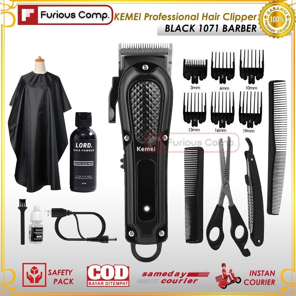 Alat Cukur Rambut Elektrik Cas Barbershop Hair Clipper Bergas Cukuran Salon Pangkas Potong Rambut