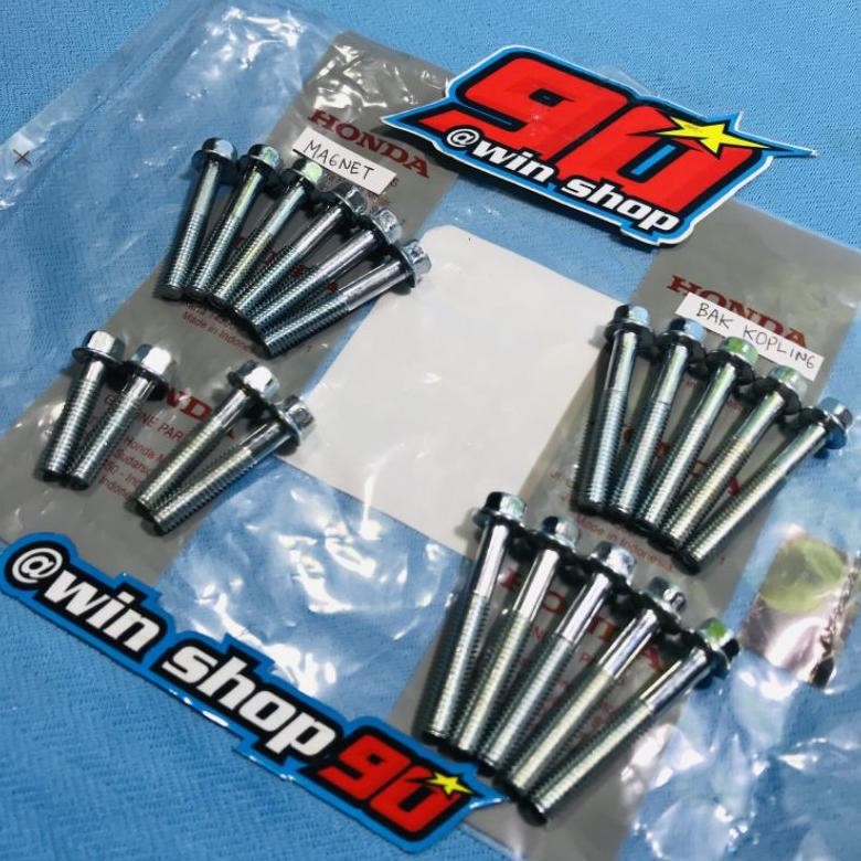 Baut Blok Mesin kanan kiri Supra x 125 Karisma Kirana SATU SET assy wave 125 (blok magnet & blok kop