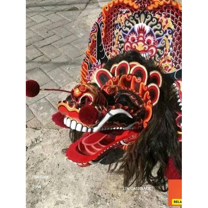

Promo Barongan |Barongan Kedirian Siung Gantung Full Kayu Asli Bonus Kemul Panjang Dan Pentul Tinggal Pakai Ukuran Anak Promo