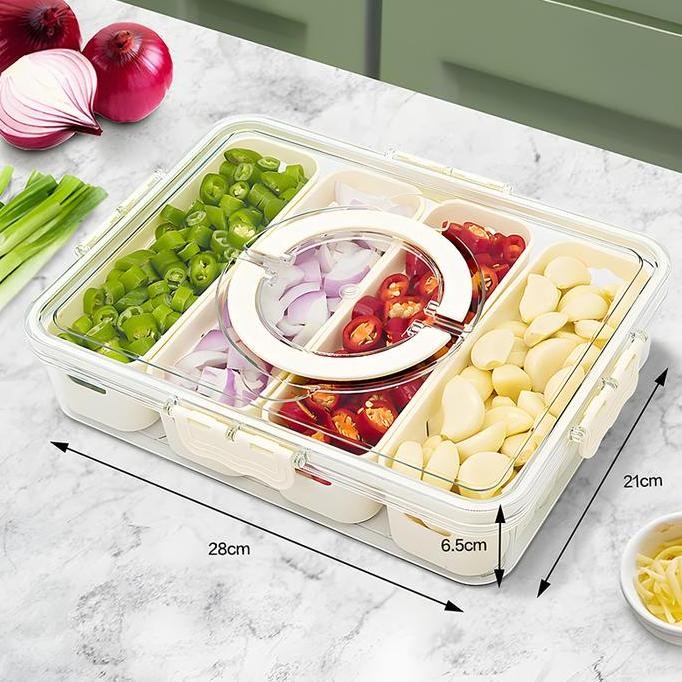 SALE KUMADA TEMPAT BUAH SAYUR SARINGAN SERBAGUNA STORAGE BOX FOOD GRADE UNTUK KULKAS