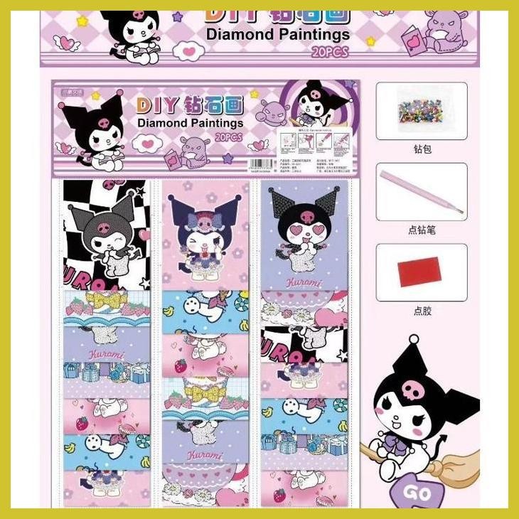 

(VIRAL PRODUK) STIKER DIY PAINTING SANRIO PER PACK PACKING AMAN