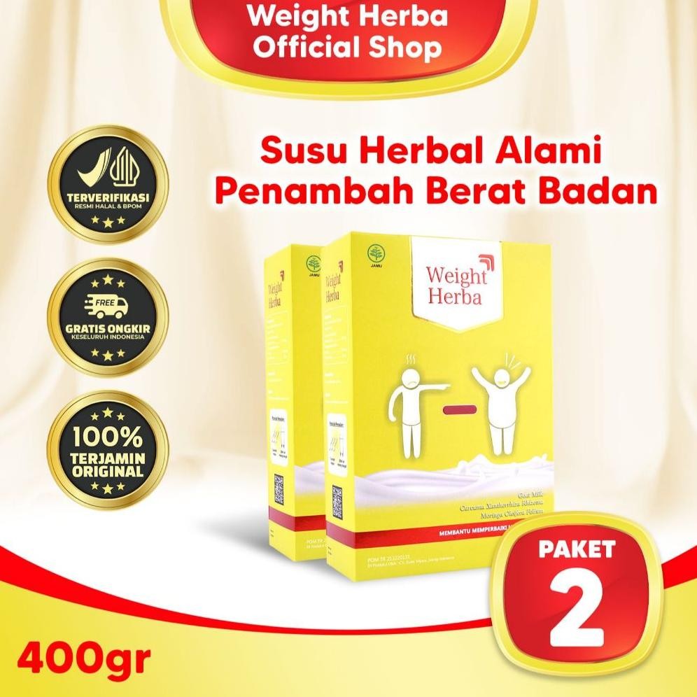 

NO_MORE Weight Herba Paket 2 Box - Susu Penambah Berat Badan Meningkatkan Nafsu Makan Secara Alami 400gr
