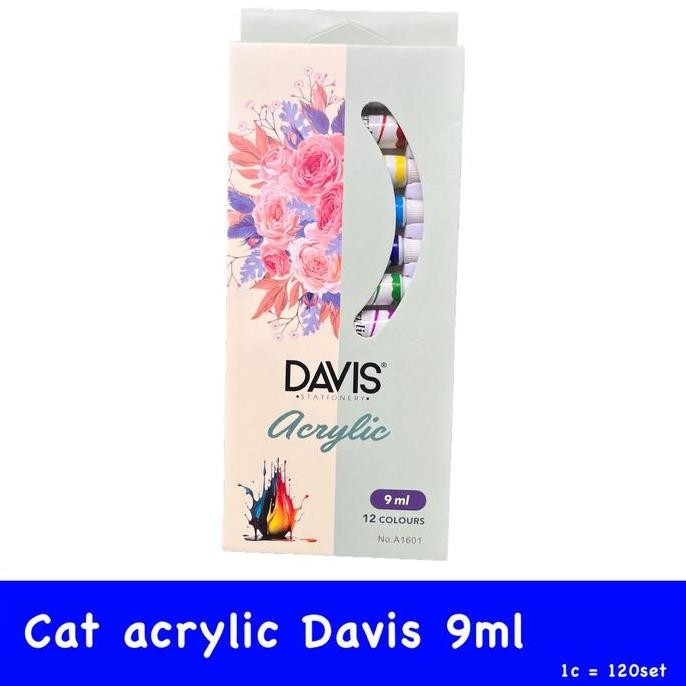 

}}}}}}] cat acrilic set merek davies isi 12 warna 9 ml economis cat akrilik