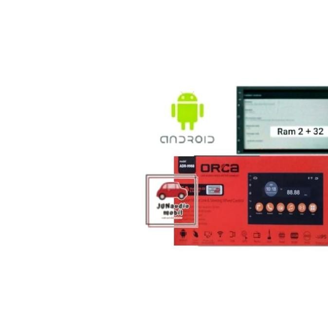 Head Unit Android Orca 7 Inch OEM Yaris Bakpao 2005 Up + Kamera