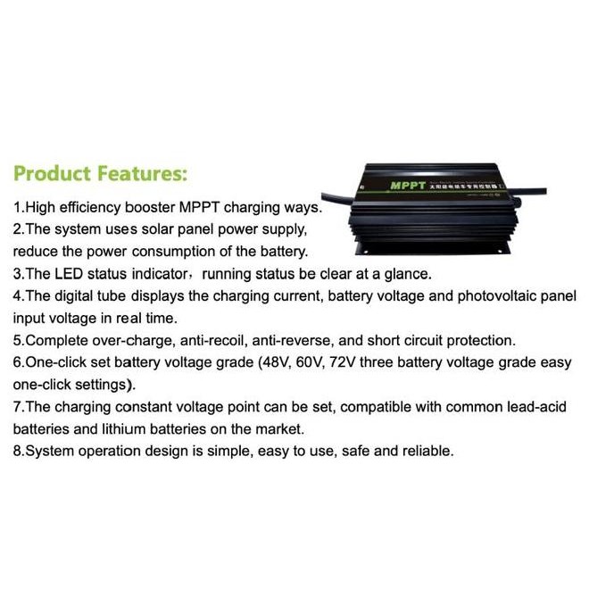 Ev Battery Booster Mppt Solar Controler For Battery Ing Ervan Boat Motor