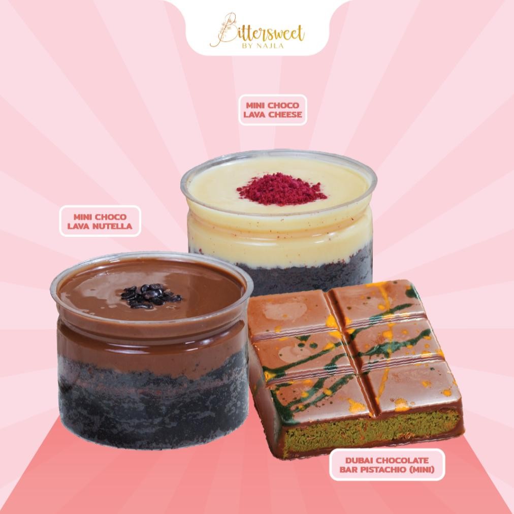 

NO_MORE MINI Dubai Bar Pistachio + 2 Mini Choco Lava ( Nutella + Cheese ) [ Best Price ]