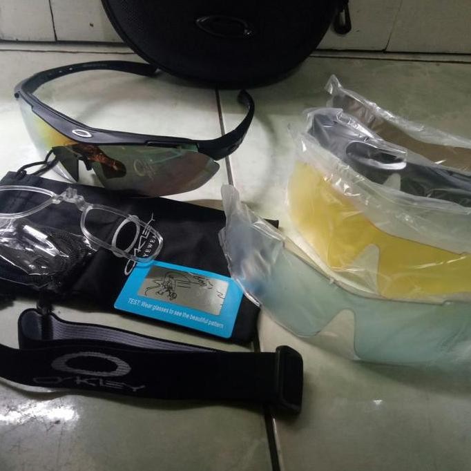 Baru Kacamata Oakley Quantum 6 Lensa Ganti Sport Multi Fungsi Original