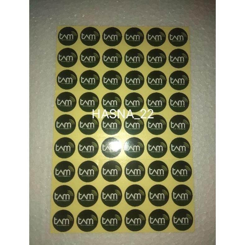 

50 PCS STIKER TAM SEGEL TAM UK 2 X 2 CM Nugi