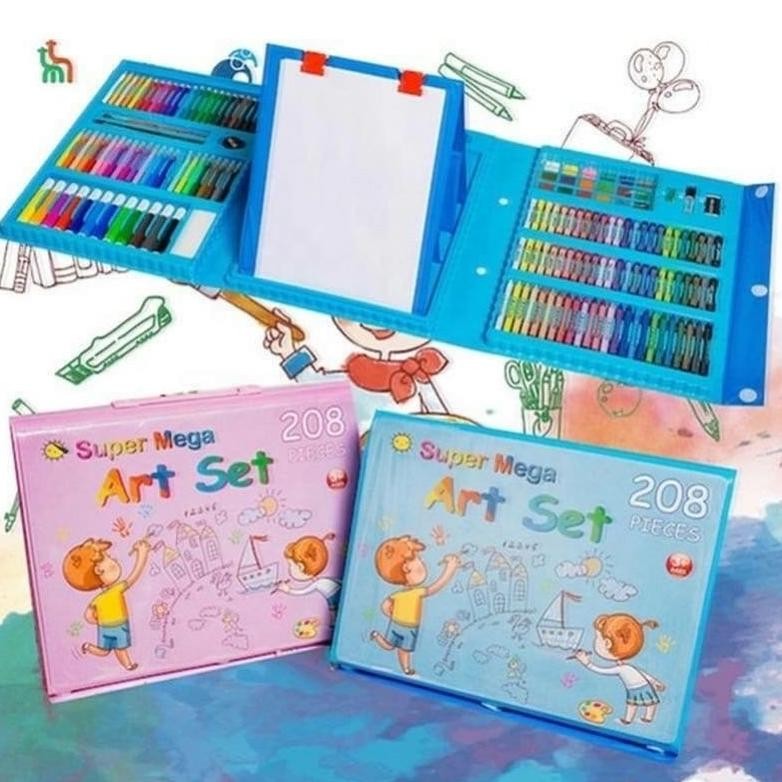 

CRAYON SET ANAK 208 - Alat Tulis Mewarnai atau menggambar anak lengkap Nugi