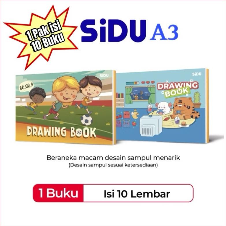 

BUKU GAMBAR SIDU A3 1 PACK / BUKU MENGGAMBAR A3 SIDU 1PAK 5 BUKU Nugi
