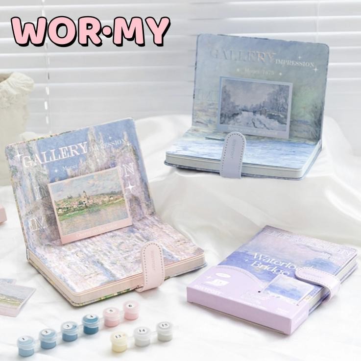 

WORMY Full Color Buku Diary Nature Pemandangan Korea Vintage Lucu / Journal / Notebook / Buku Catatan Untuk Penutup Magnet / Agenda Import Nugi