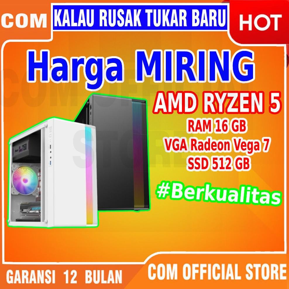 PC Gaming Komputer Amd Ryzen Ryzen 3 / 5 5600G lengkap Computer Fullset Full set Cpu 4600G Terbaru N