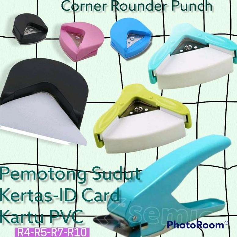 

Pemotong sudut kertas mini portable pemotong sudut id card kartu nama scraftbook CORNER ROUNDER PUNCH Nugi