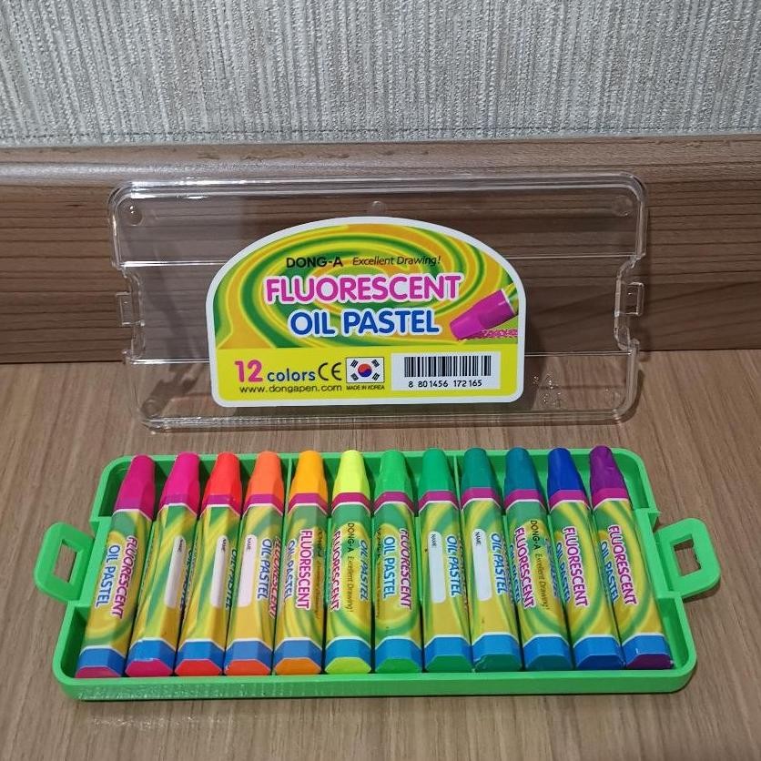 

Oil Pastel / Crayon Donga 12 Warna Fluorescent / Korea Nugi