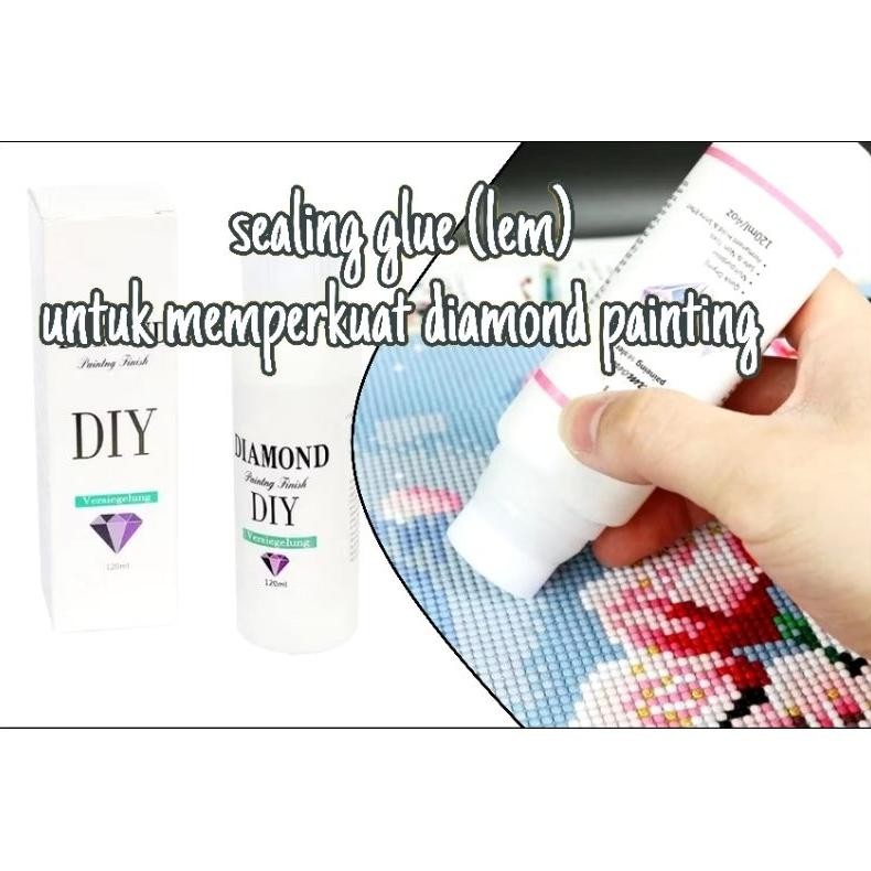 

120ML DIY Diamond painting conserver sealing glue/lem segel lukisan berlian permanen Hold shine Nugi