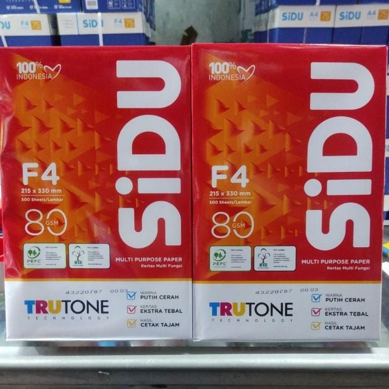 

KERTAS F4 80 GRAM SIDU / Sinar Dunia Nugi