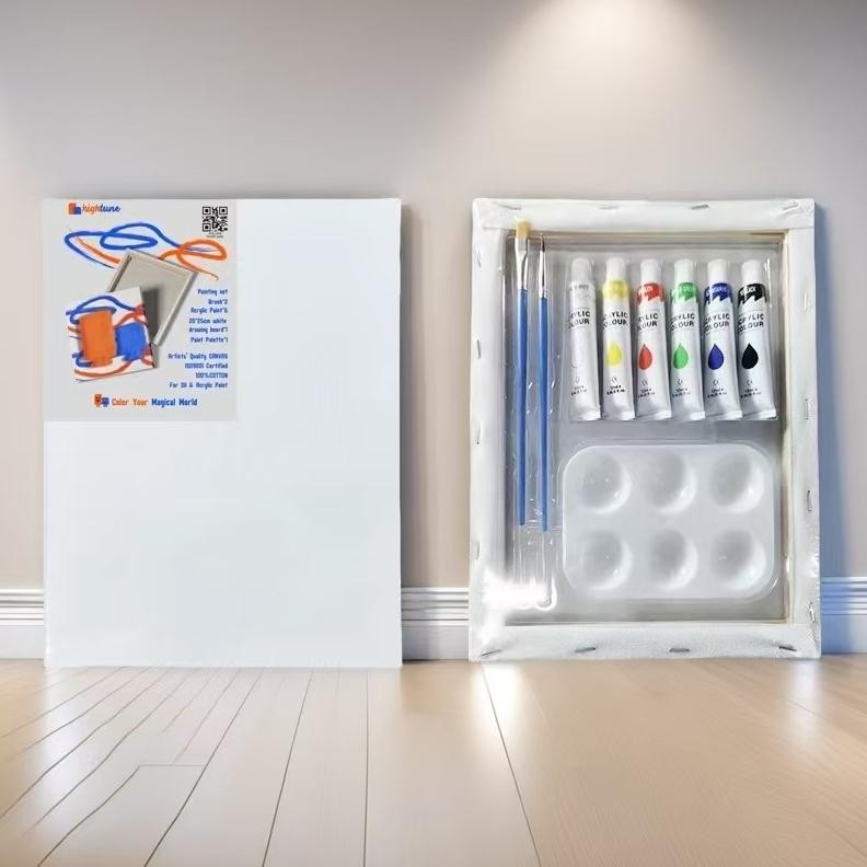 

Hightune Kanvas Lukis Stretched Canvas 20x25 cm/Kanvas Siap Lukis/Cat Akrilik/Kuas Lukis-Alat Lukis Nugi