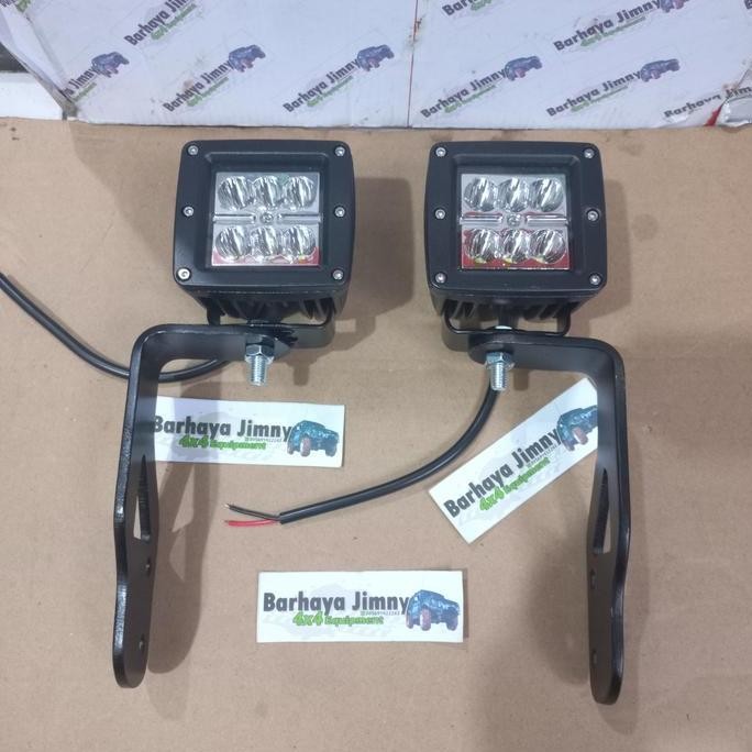 Lampu Tembak Led Katana Set Breket Engsel Pintu Jimny Model Rubicon