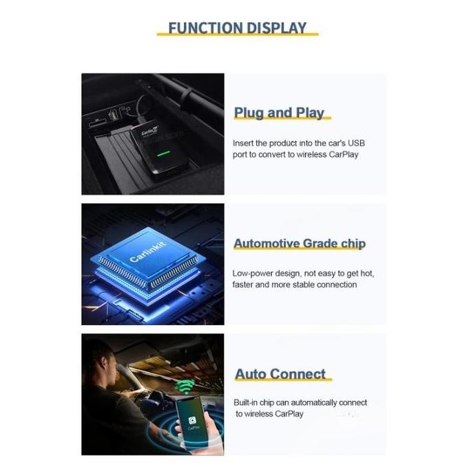 Carlinkit Wireless Calay Android Auto Dongle Bluetooth Auto Connect Kabel