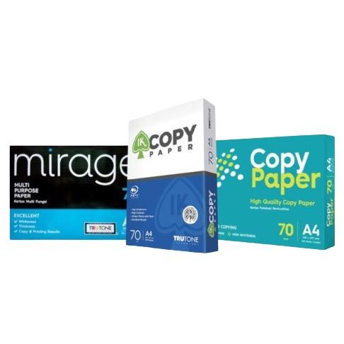 

Kertas HVS A4 Copy Paper Blue 75g dan IK Copy Paper 70g Per 1 Dus ( 5 Rim ) Nugi