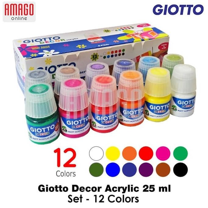 

Giotto Decor Acrylic Cat Akrilik Dekorasi - Set 12 Warna x 25 Ml - 530600 Nugi