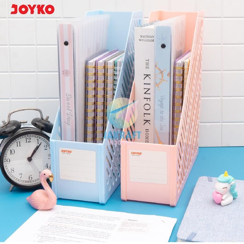 

(1 Unit) Magazine Box File Rakit Portable JOYKO BOF-13 Warna Pastel Biru Blue / Merah Muda Pink FC 9 Cm Plastik F4 Folio Kotak Tempat Dokumen Nugi