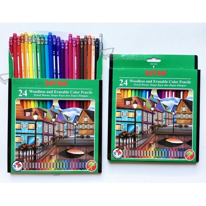 

Pensil Warna Dapat Dihapus | Erasable Joyko CP-115 1 SET = 24 Warna Nugi