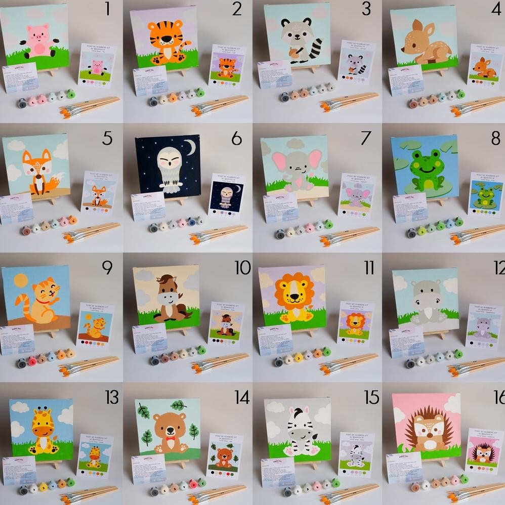 

Paint by Numbers Kit: Animal Series | Paint Inc. ID | Painting Kit | Paint by Number | Gifts | Hadiah | Hampers Nugi