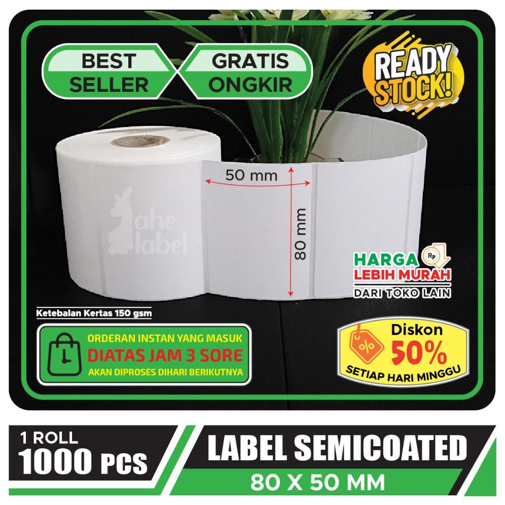 

Label Barcode Semicoated 80X50 MM Nugi