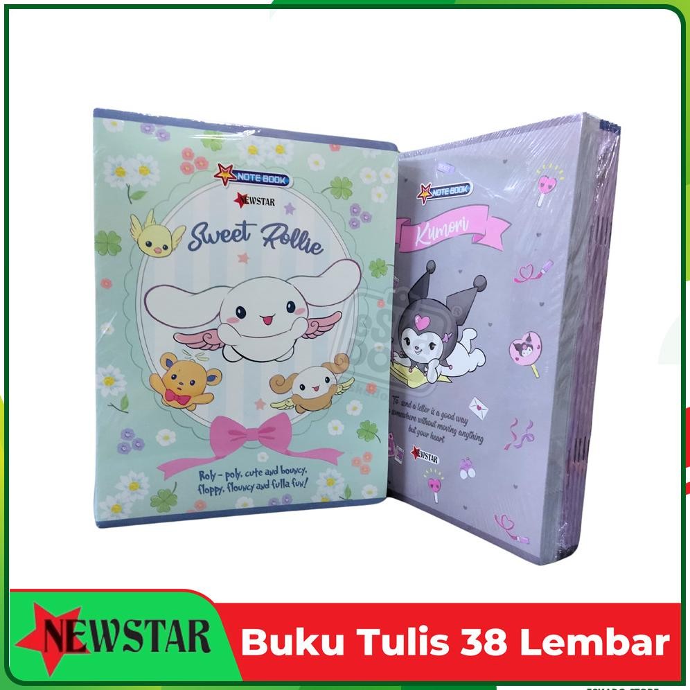 

Buku Tulis Quarto 38 Lembar / Buku Tulis New Star Motif Sanrio & Labuba Nugi