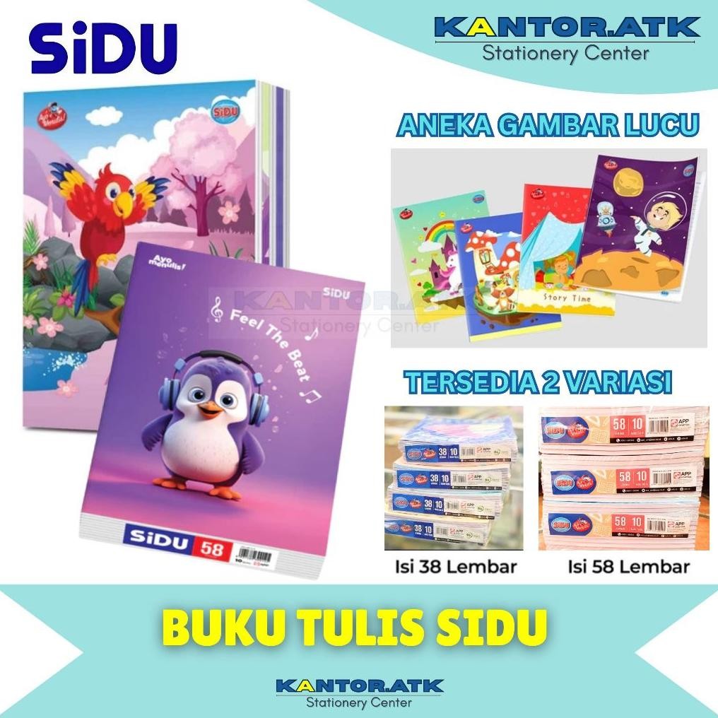 

Buku Tulis SIDU 38/58 Lembar (1Pak Isi 10Buku) Nugi