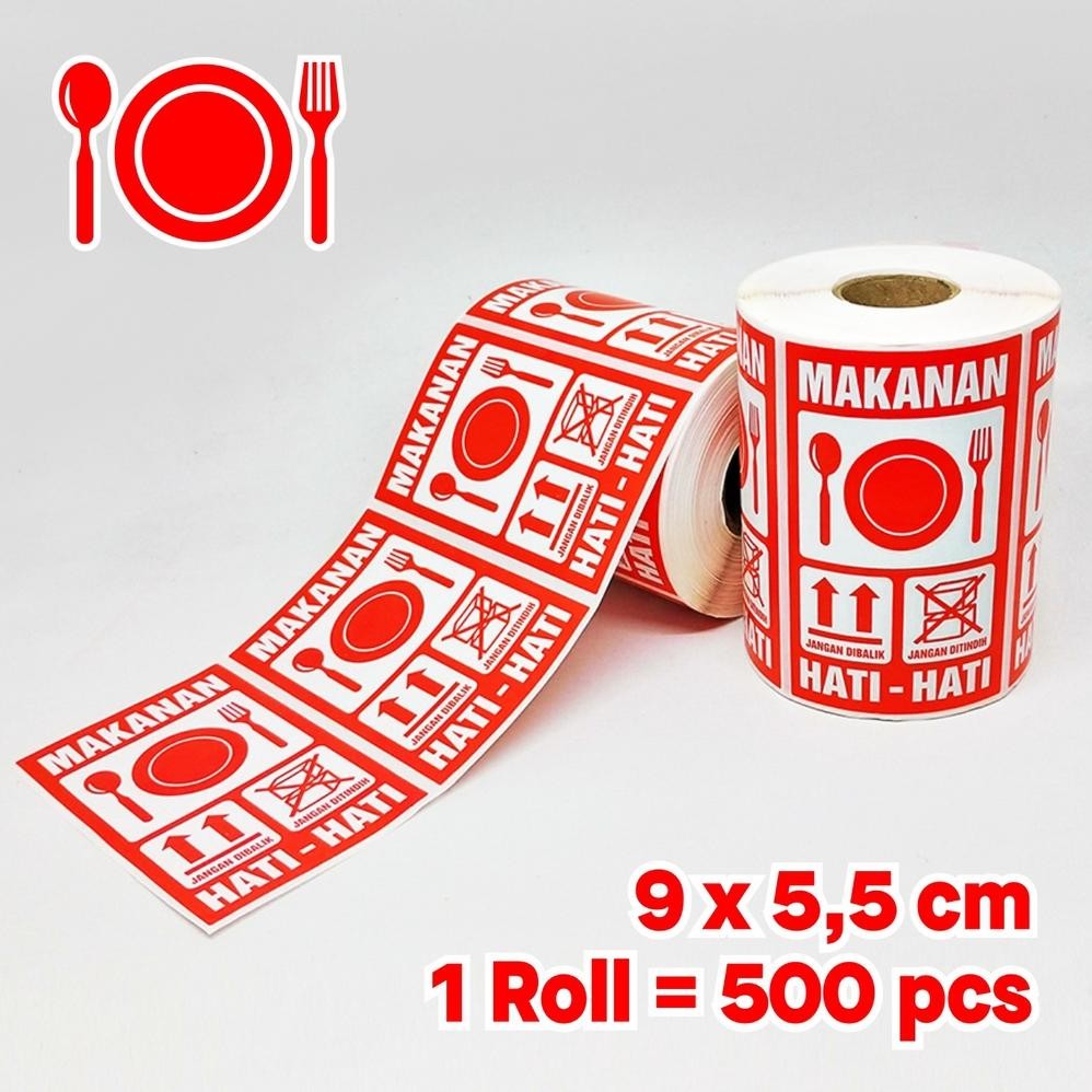 

Sticker Label Fragile Food Delivery Stiker Pengiriman Makanan 9 x 5,5 Cm (1 Roll/ 500 Pcs) Nugi