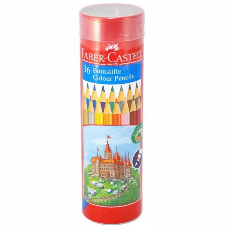 

Faber Castell Classic Colour Pencil round tin 36 / pensil warna 36 Nugi