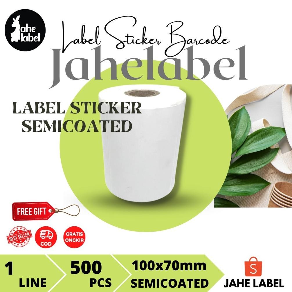 

STICKER LABEL BARCODE 100X70mm SEMICOATED , KERTAS LABEL BARCODE 100x70 mm 500 PCS Nugi