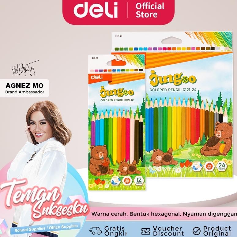 

Pensil Warna Deli 24 Warna Panjang Jungoo - EC121-24 Nugi